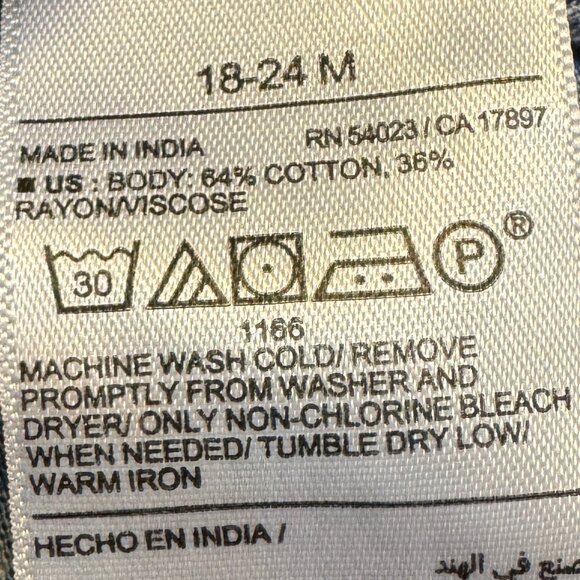 OLD NAVY sundress with shoulder straps, Size 18-24 mo, Blue/pink floral, NWT - Picture 6 of 6